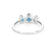 Bague 54 Bague en or blanc avec diamants et topaze 58 Facettes 2327