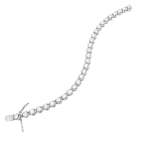 Bracelet Bracelet ligne, or blanc et diamants. 58 Facettes 34925