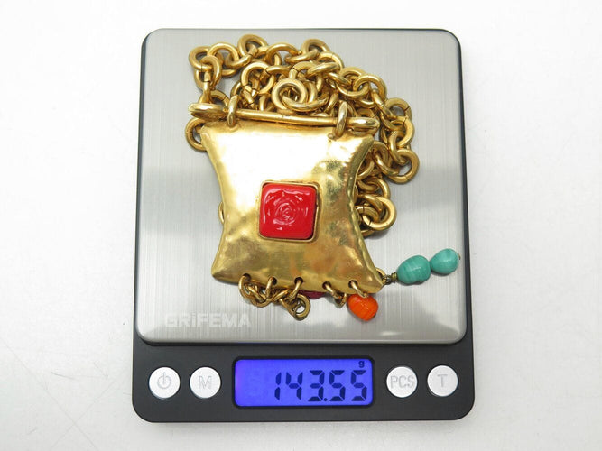 Collier vintage collier CHRISTIAN LACROIX pendentif breloques pierres pampille 58 Facettes 272656