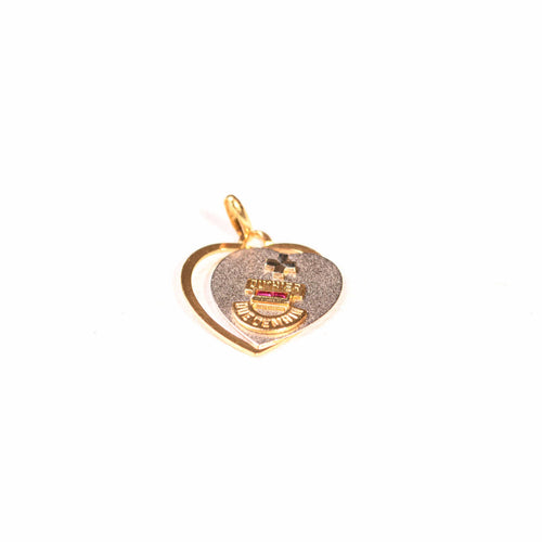 Pendentif AUGIS-Médaille d'amour cœur rubis or jaune or blanc 58 Facettes