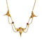 Collier Collier collerette or jaune, perles et rubis de synthèse 58 Facettes ROD3377