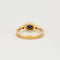 Bague 56 Bague jonc en or jaune, saphir et diamants 58 Facettes SPEV 13