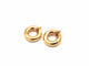 Boucles d'oreilles Créoles or jaune 750 fermoir 58 Facettes