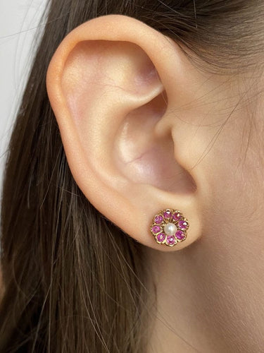 Boucles d'oreilles Boucle d'oreilles anciennes de travail Portugais en or jaune 19,2k 58 Facettes
