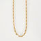 Collier Chaine or jaune maille alternée 58 Facettes LP523