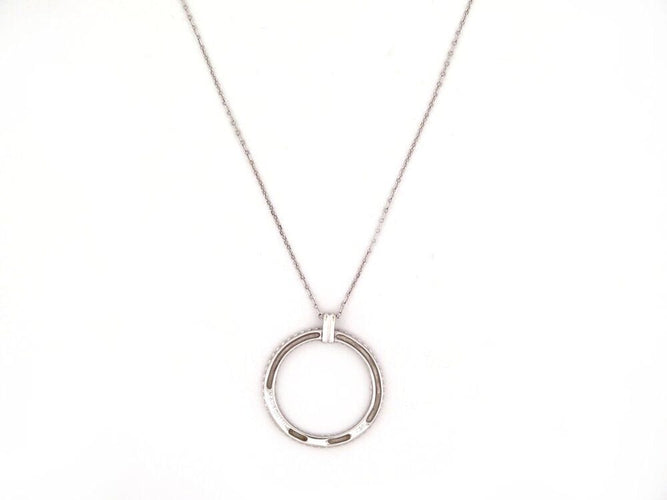 Collier collier MAUBOUSSIN pendentif le premier jour en or blanc 18k 3.4g 58 Facettes 266205