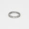 Bague 53 Alliance or blanc et diamants 58 Facettes ROM1135