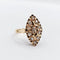 Bague 56 Bague marquise ancienne or rose, diamants taille rose 58 Facettes A05645
