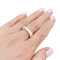 Bague 55 Alliance or blanc, diamants taille émeraude. 58 Facettes 34381