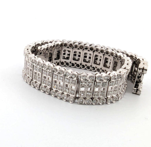 Bracelet Bracelet en or blanc avec diamants 58 Facettes