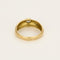 Bague jonc en or jaune, or blanc et diamant