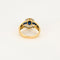 Bague 53 Bague vintage en or jaune et saphirs. 58 Facettes