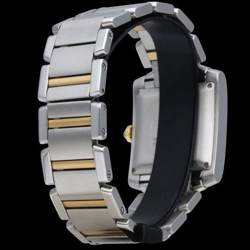 Montre Cartier Montre Tank Francaise Moyen Or Acier 58 Facettes MT43900