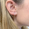 Boucles d'oreilles Petites créoles, or blanc, diamants. 58 Facettes 34283