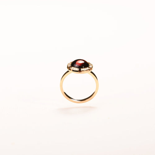 Bague 50 CHAUMET-Bague Class One Croisière grenat diamants en or rose 58 Facettes