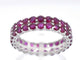 Bague 51 Bague d'éternité double en or blanc avec rubis 58 Facettes 2255