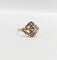 Bague 52 Bague antique diamants taille roses en or 18k monture fleurie 58 Facettes A06398