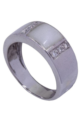 Bague 55 BAGUE NACRE ET DIAMANTS 58 Facettes 083081
