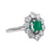 Bague 54 Bague  Pompadour  Or blanc Emeraude, Diamant 58 Facettes 3747899CN