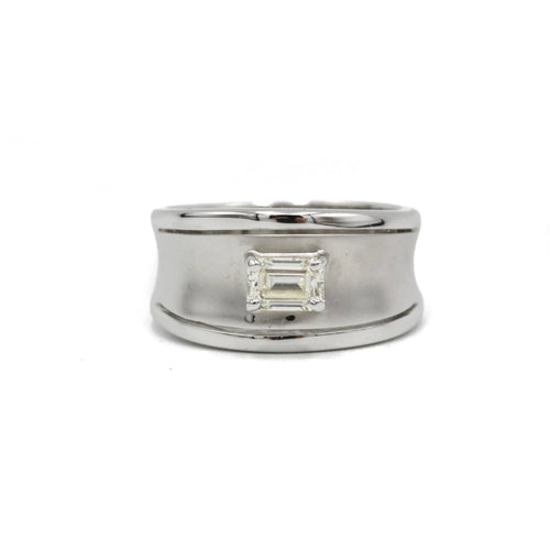 Bague 56 Bague or blanc et diamant 58 Facettes 230327R