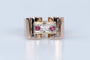 Bague 57 Bague Tank en or rose 18 carats 58 Facettes BGTKEV26