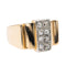 Bague 56.5 Bague Tank Or rose, Platine Diamant 58 Facettes 2850042CN
