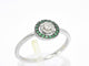 Bague Bague en or blanc avec diamants et émeraude 58 Facettes 2313
