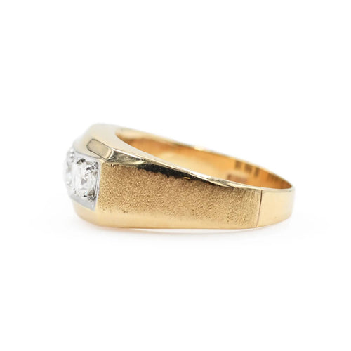 Bague Bague pour homme en or jaune et diamants 58 Facettes 17986