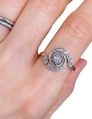 Bague 57 Bague tourbillon Belle Époque diamants 58 Facettes