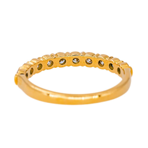 49 Bague Demi-alliance Or jaune Diamant 58 Facettes 4309978CN