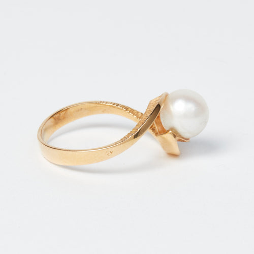 Bague Or Jaune - Perle de culture