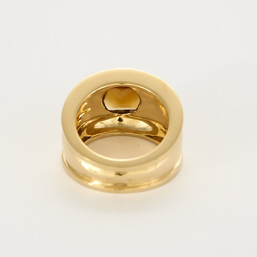 Bague 52 Bague bandeau en or jaune et citrine 58 Facettes VAN0701