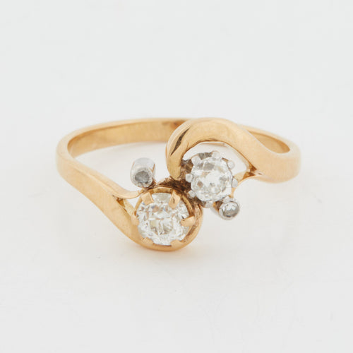 Bague 56 Bague or Jaune - Diamants 58 Facettes RÉF 5017/18