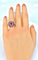 Bague 51 Bague marguerite en or blanc 18 carats en rubis et diamants 58 Facettes AB215