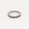 Bague 53 Alliance américaine en or blanc et rubis 58 Facettes CAN1473X2