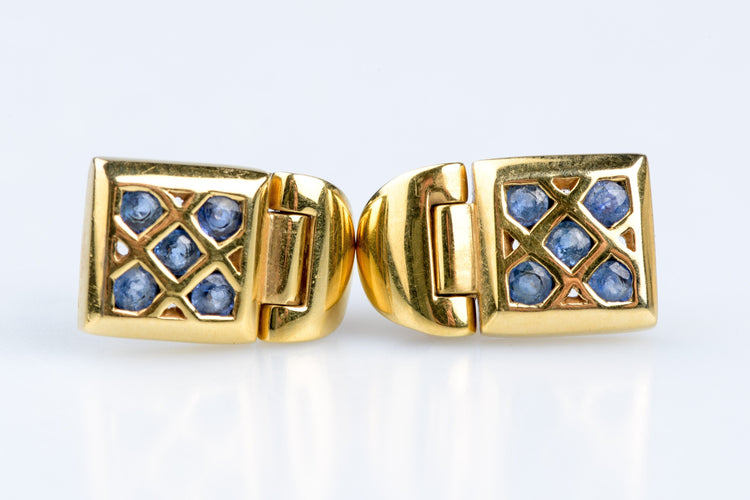 Boucles d'oreilles Boucles d'oreilles 18 carats Or jaune 0.20ct Saphir 58 Facettes BOVISAPH-107
