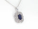 Pendentif Pendentif en or blanc avec diamants et saphir 58 Facettes 2350