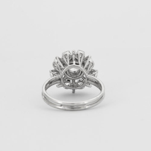 Bague 53 BAGUE MARGUERITE DIAMANTS EN PLATINE 58 Facettes