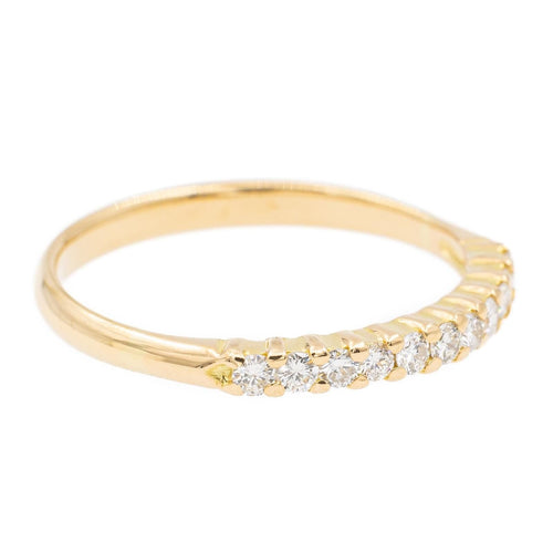 Bague Demi alliance Or jaune Diamant