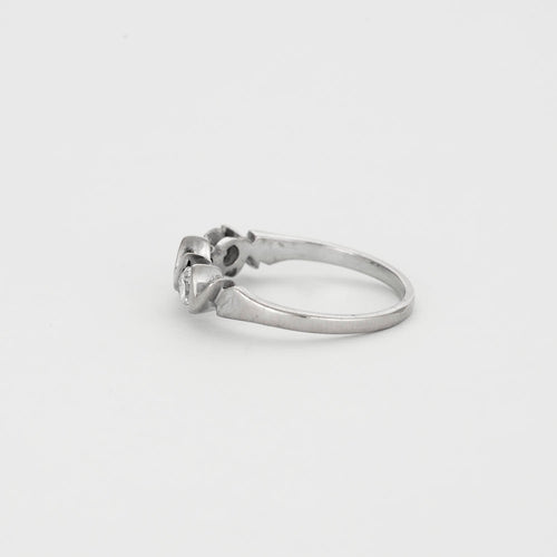 Bague 60 Bague trilogie or gris et diamants 58 Facettes GU46
