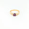 Bague 53 Bague or jaune, rubis, diamants 58 Facettes 30596