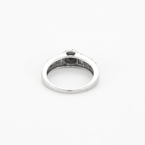 Bague 53 Bague or blanc et diamants 58 Facettes B250332