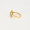 Bague 54 Bague style Art Déco or jaune, diamants et émeraudes. 58 Facettes