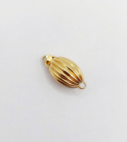 Collier Fermoir de collier antique or jaune en forme d'olive (circa 1920) 58 Facettes A05067