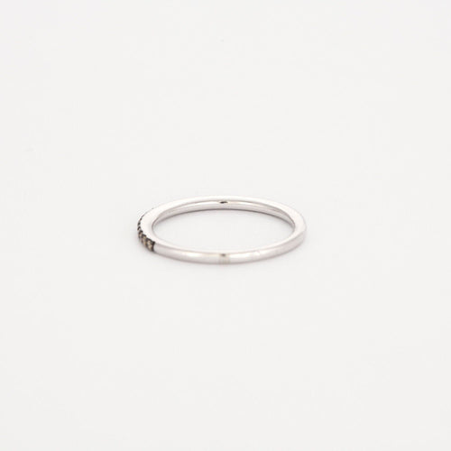 Bague 54 Demie alliance or blanc diamants bruns 58 Facettes 311809