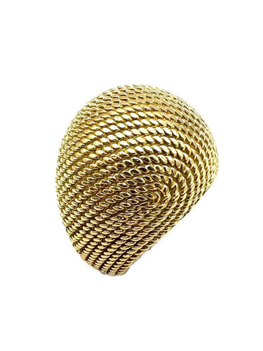 Bague 51 HERMES. Bague vintage or jaune 18K 58 Facettes