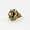 Bague 56 Bague Dôme Diamants Email 58 Facettes LMB-51