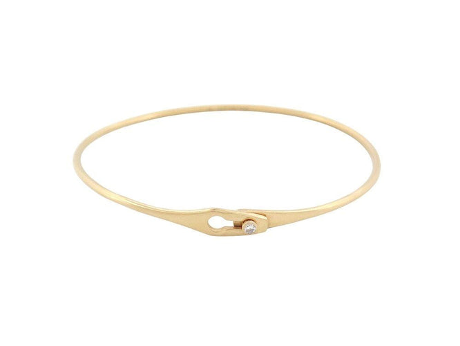 Bracelet bracelet DINH VAN serrure jonc 334106 16.5 en or jaune 18k diamant 58 Facettes 264952
