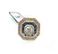 Bague 55 Bague en or jaune 18 carats avec un gros diamant central et des diamants environnants 58 Facettes