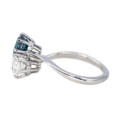 52 Bague Toi et moi  Or blanc Diamant, Saphir 58 Facettes 4578562RV